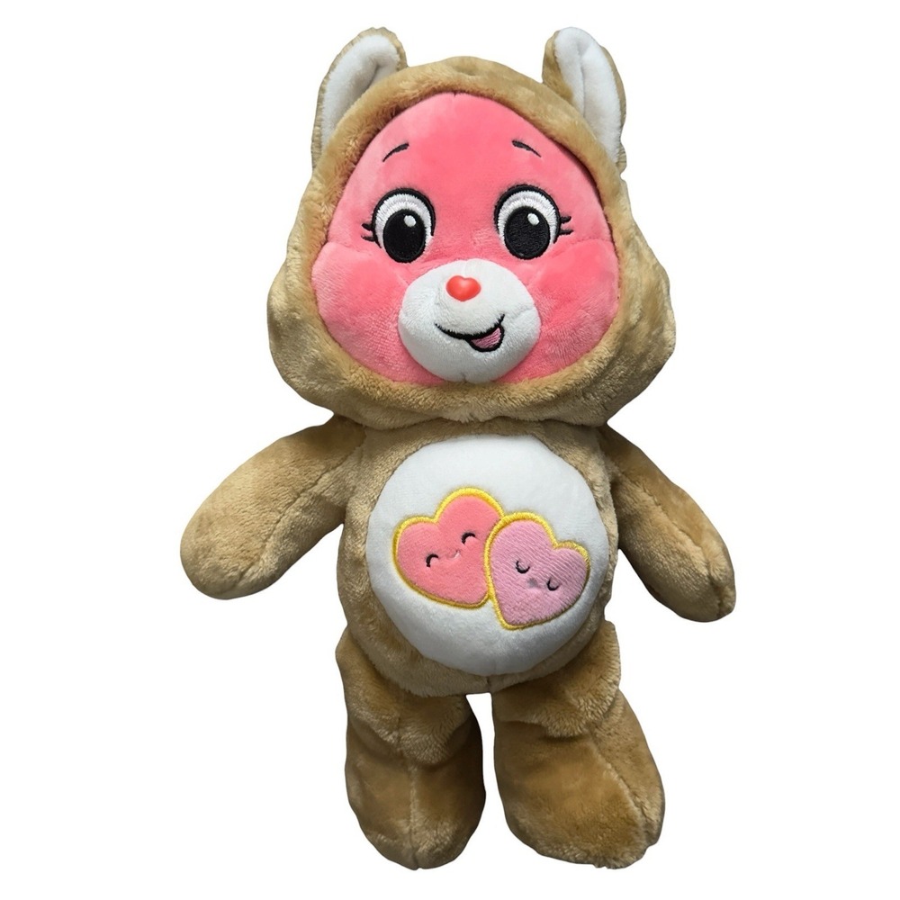 Care Bear Pink Hoodie Unlock Magic Squirrel Plush 12" Stuffed Animal